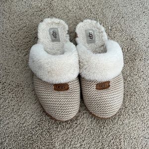 braided beige ugg slippers